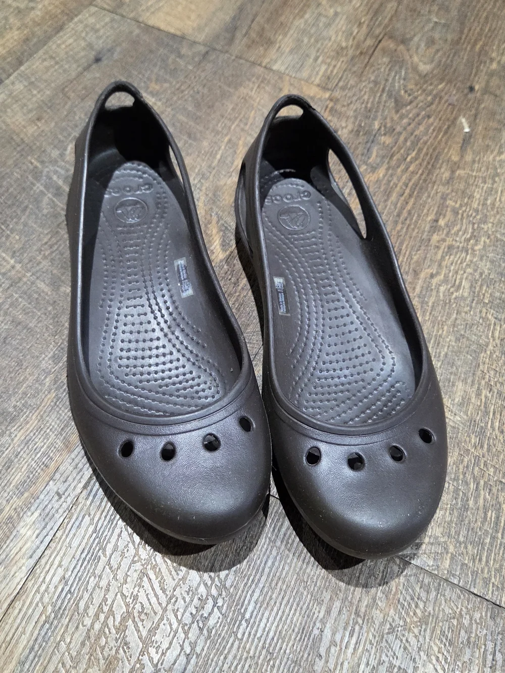 CROCS Women’s Dark Brown Slip-On Ballet Flats
